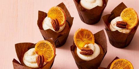 pecan cupcakes with spiced vanilla frosting
