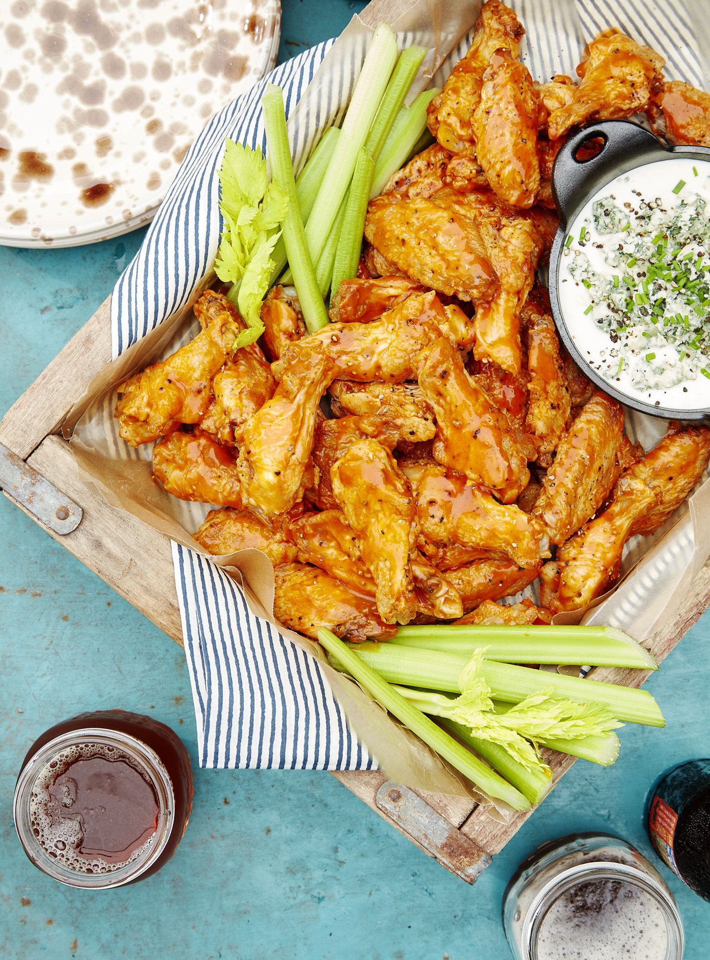 Best Spicy Wings With Blue Cheese Dip - How to Make Spicy Oven-Baked With Blue Cheese Dip