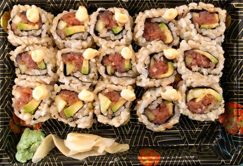 Dish, Cuisine, Food, Sushi, Ingredient, California roll, Produce, Gimbap, Comfort food, Recipe,