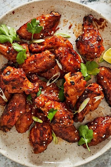 spicy apricot glazed wings