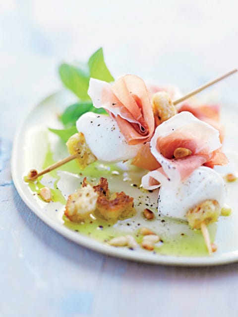 Spiesjes parmaham Spiesjes parmaham