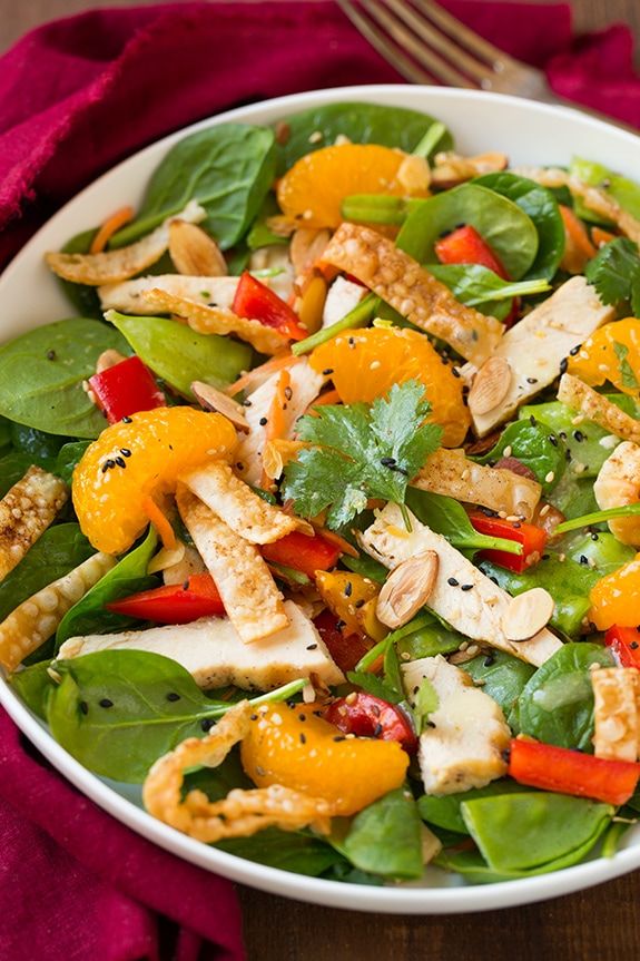 20 Best Spinach Salad Recipes Easy Spinach Salad Ideas   Spinach Salad Recipes Mandarine Orange Chicken 1587582237 