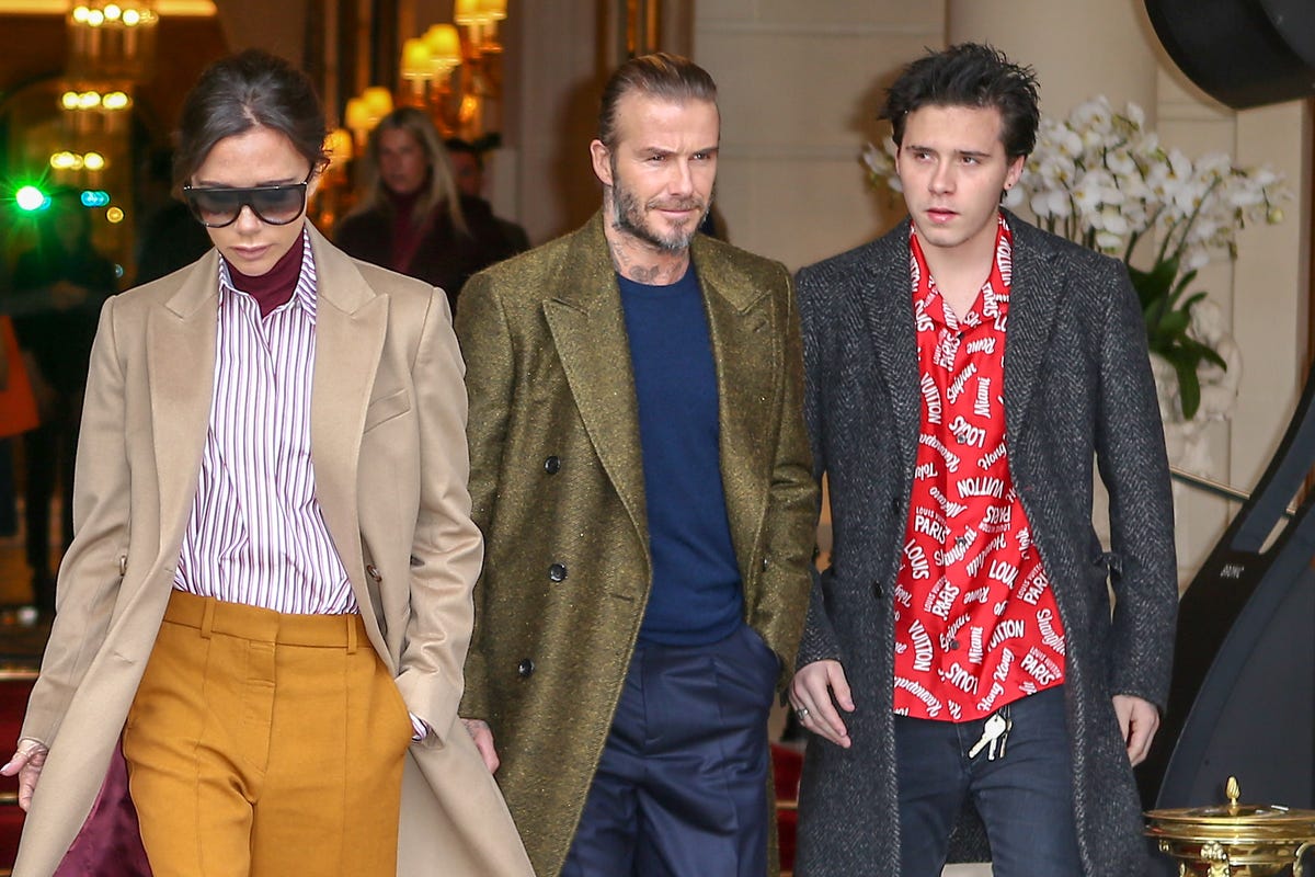 Victoria Beckham, David Beckham, Brooklyn Beckham in Paris - Beckham ...