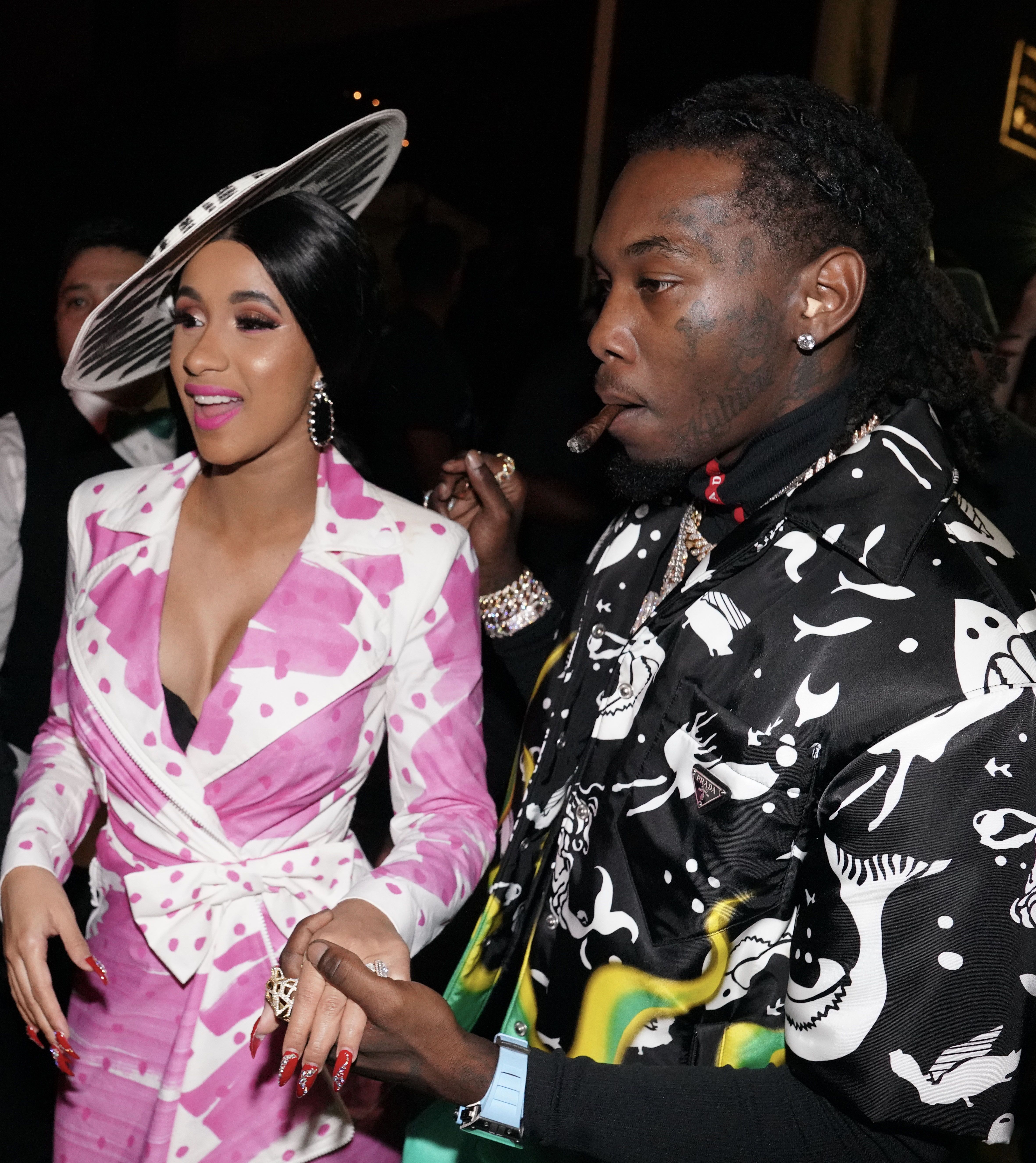 cardi b got six dozen roses two diamond necklaces and a surprise party for her 26th birthday - offset gives cardi b christmas gifts see her instagram video