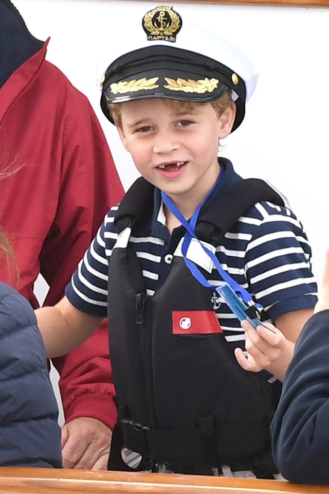 See Prince George in a Sailor's Hat Watching Kate Middleton and Prince ...