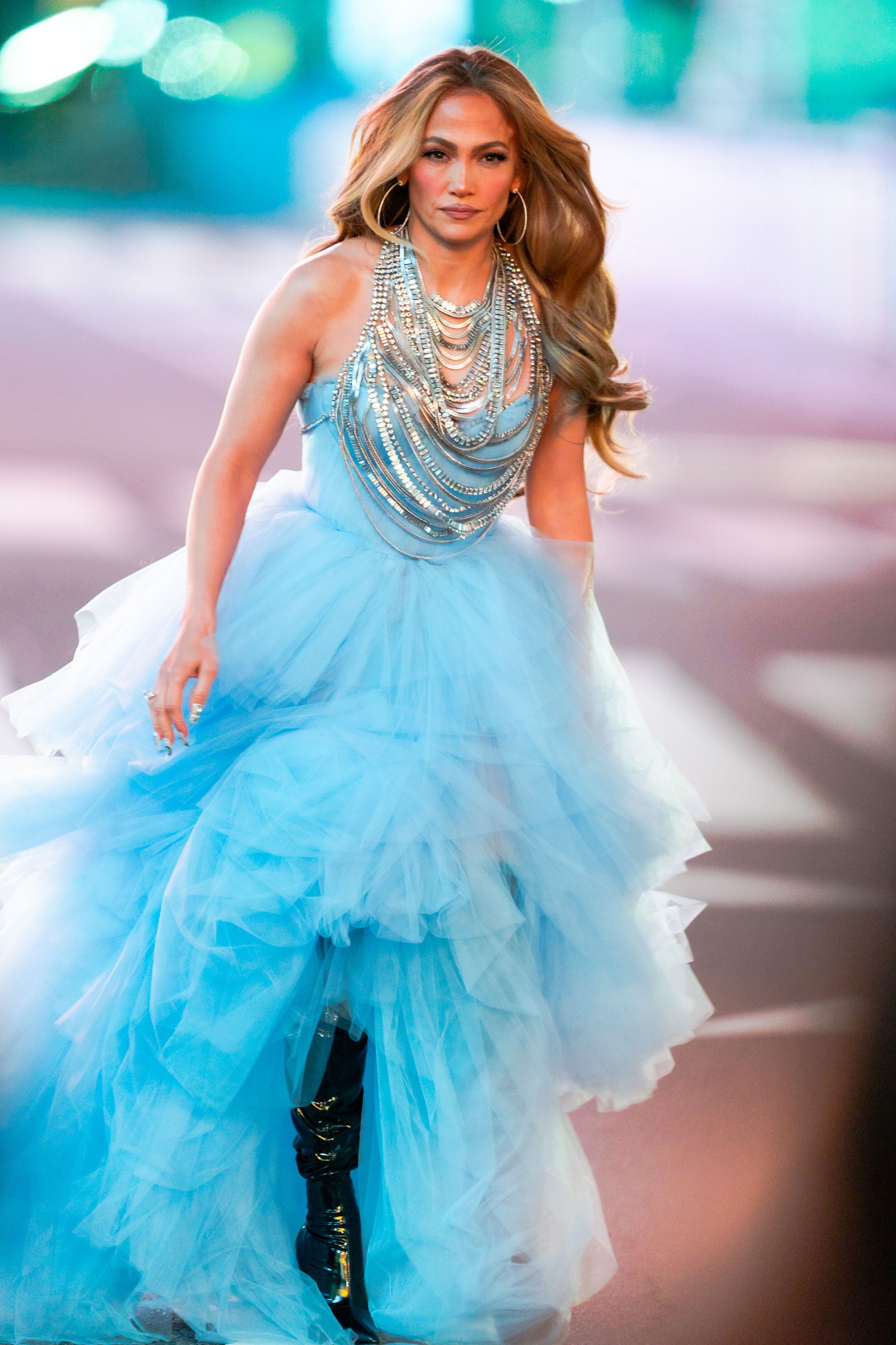 Jennifer Lopez Wore a Cinderella Dress 
