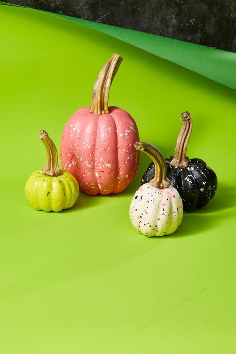 splatter paint pumpkin