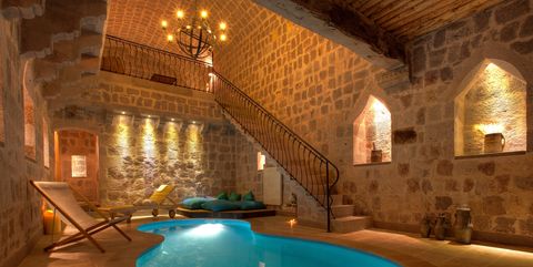The pool at in the Splendid Cave Suite at the Argos Hotel in Cappadocia 