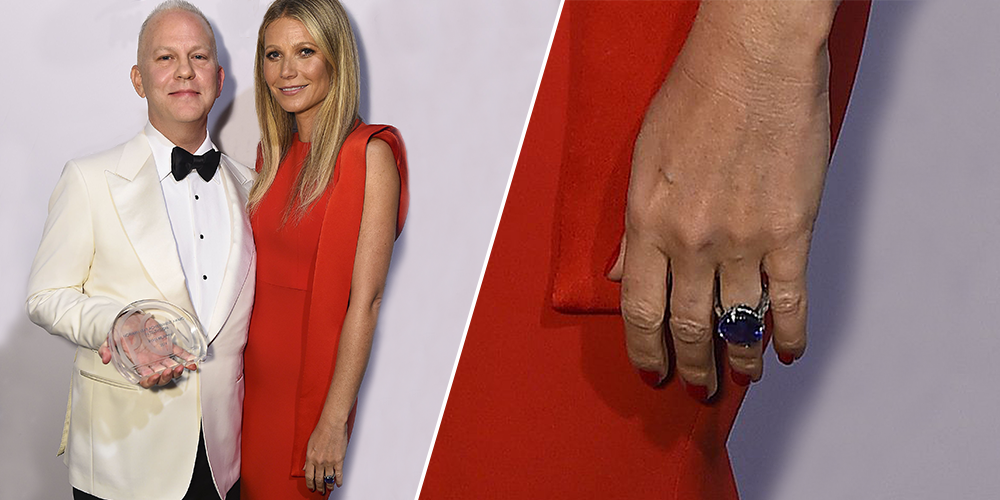 Drool Over Gwyneth Paltrow's Massive Blue Engagement Ring