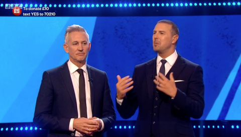 Gary Lineker and Paddy McGuinness suffer Sport Relief 