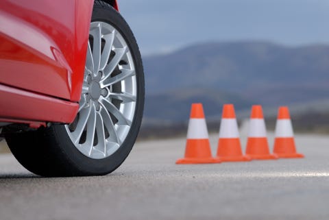 sport wheel and cones