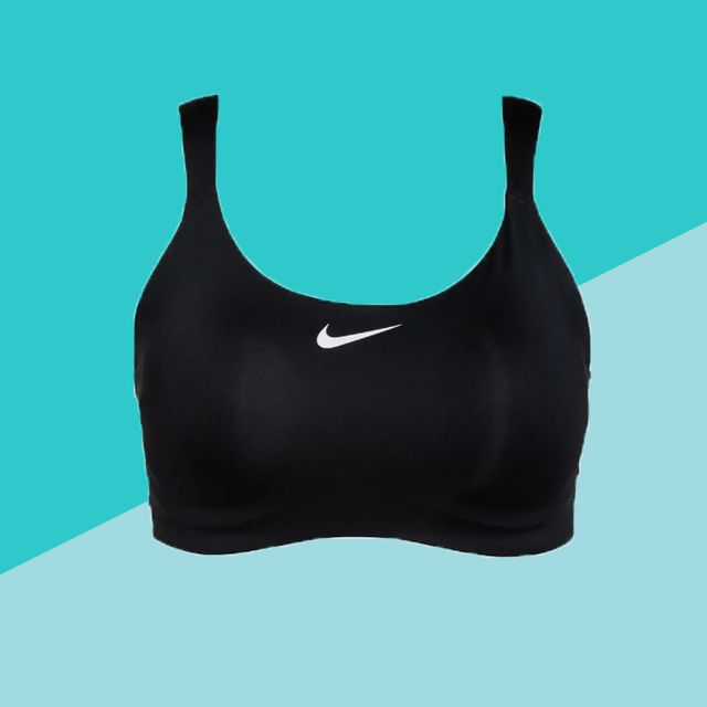 three sports bras for large breasts on triangle background