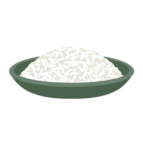 rice in plate vector