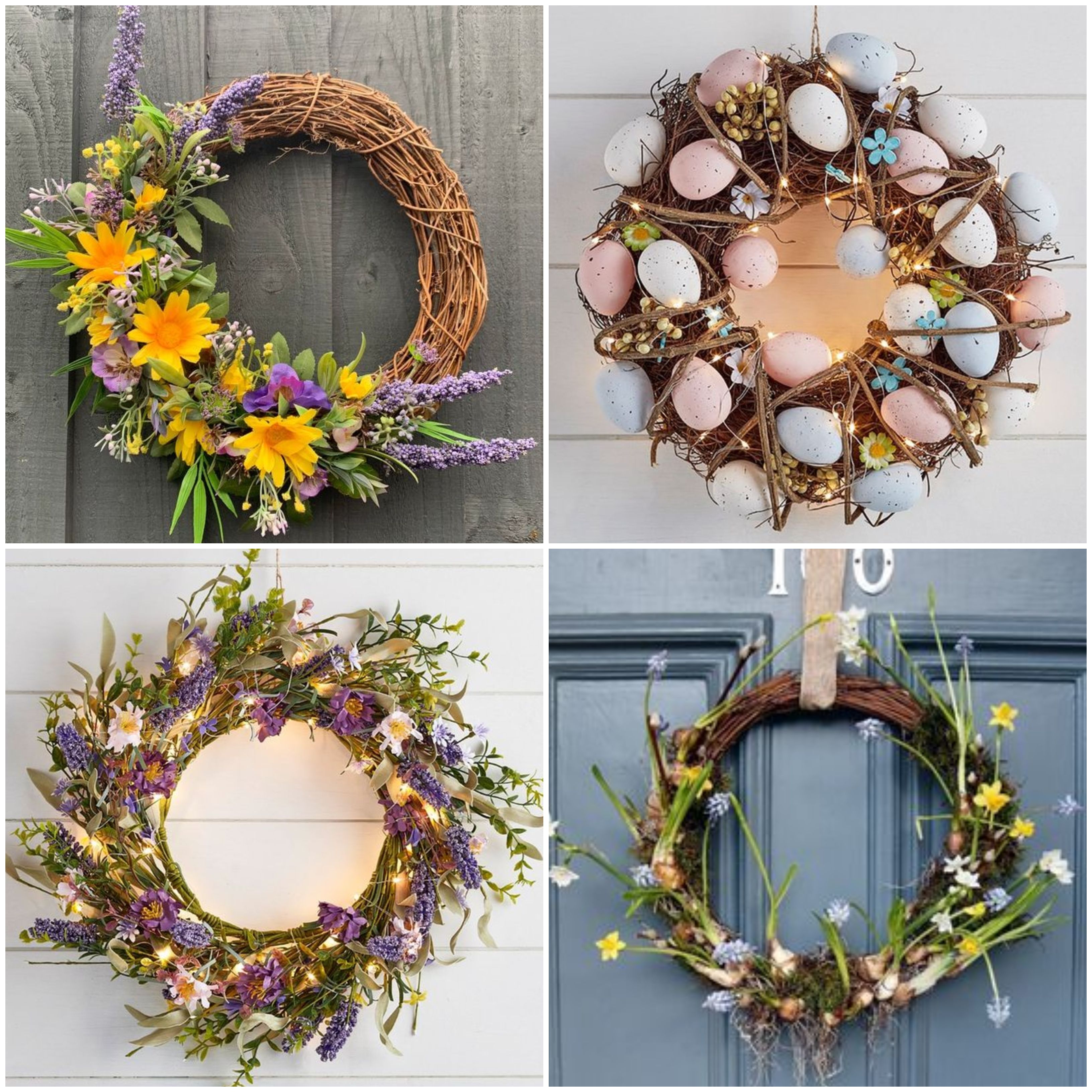 Easter wreaths for front door Easter Wall decor Easter egg wreath Spring wreaths for front door Easter decor Spring wall decor