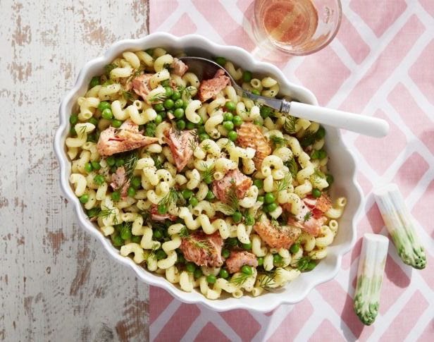 You've Got to Try Spring Pasta with Roasted Salmon, Peas, and Dill