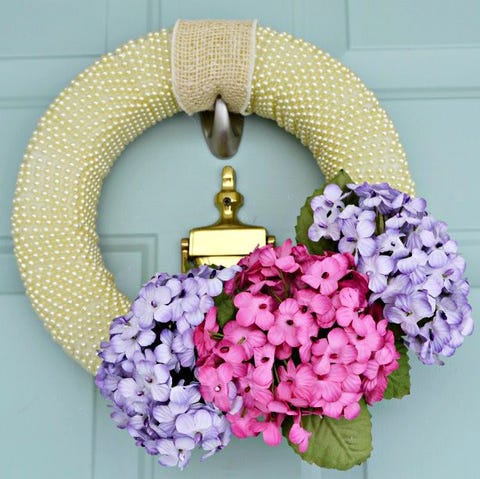 Spring Wreaths - Florals and Pearls Wreath Spring Wreaths - Florals and Pearls Wreath