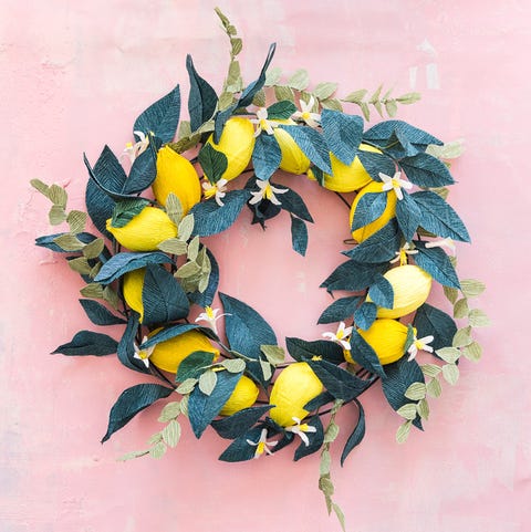 Spring Wreath - Paper Lemon Wreath Spring Wreath - Paper Lemon Wreath