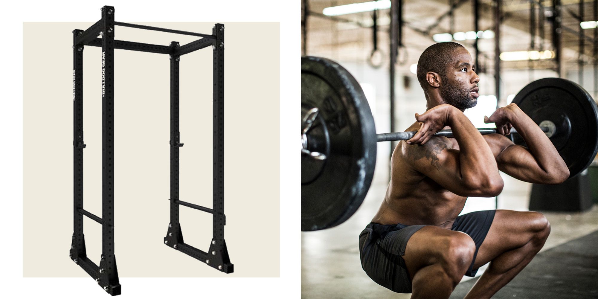Fitness Power Tower Pull Up Bar Station Squat Rack Kenxen Power Rack Squat Stand Rack Power Cage 800LBS Weight Capacity Adjustable Weight Lift Bench Rack Home Gym Equipment Black 