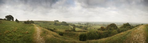 panorama from st catherine's hill, winchester