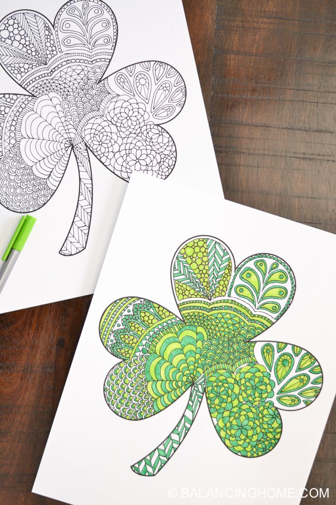 St. Patrick&rsquo;s Day coloring printable