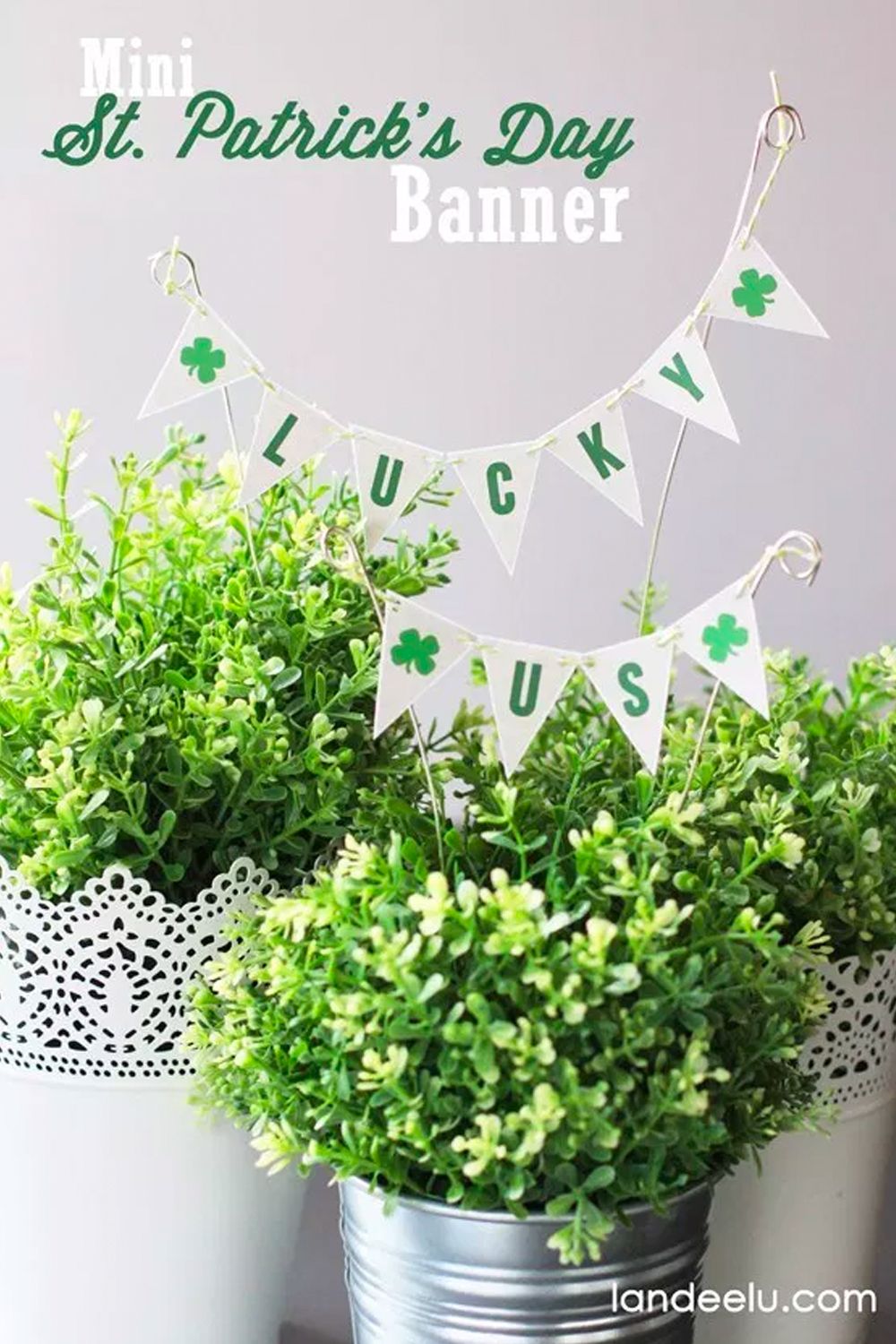 Green Glitter Shamrock Ornament St Patrick's Day Best of Luck Paper Rosette 