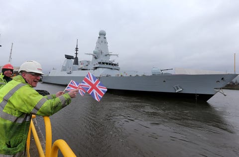 Type 45 Destroyer Duncan leaves Scotstoun