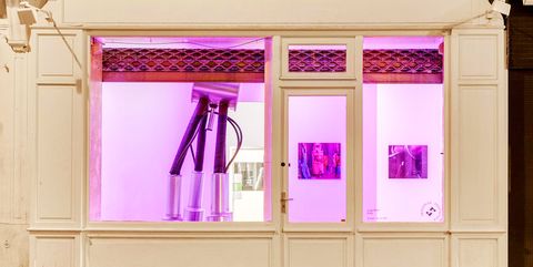 Pink, Violet, Purple, Room, Furniture, Curtain, Window, Interior design, Wall, Magenta, 