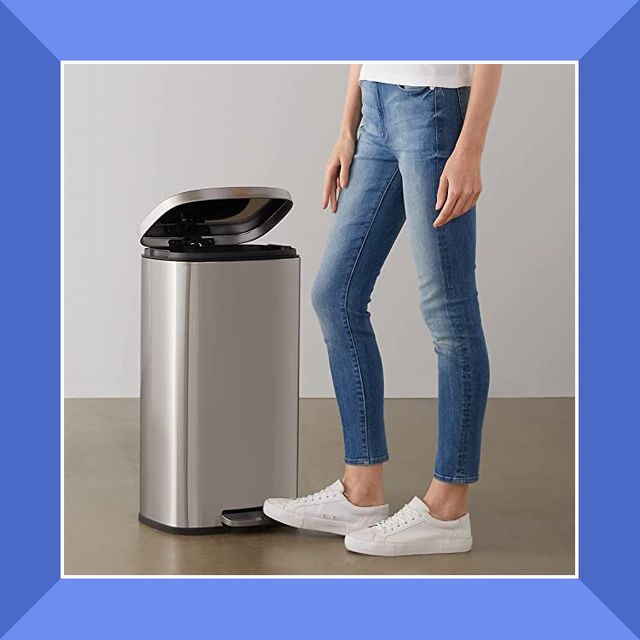 10 sleek and sturdy stainless steel trash cans