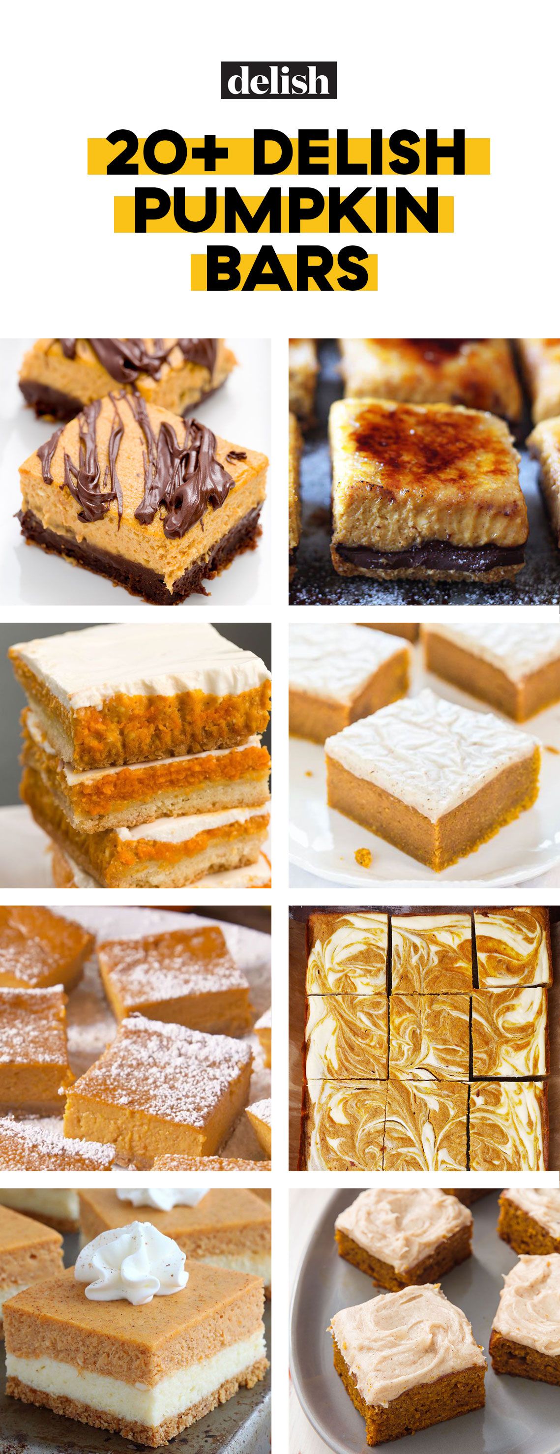 20 Easy Pumpkin Bars Recipes For Pumpkin Dessert Bars Delish Com