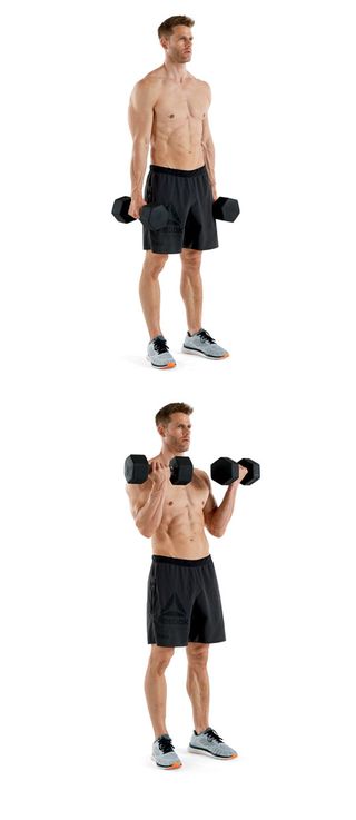 Weights, Exercise equipment, Shoulder, Standing, Dumbbell, Joint, Arm, Sports equipment, Human leg, Muscle, 