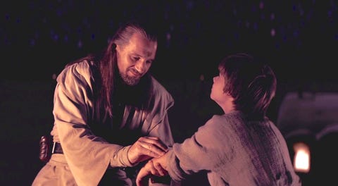 star wars the phantom menace qui gon jinn anakin skywalker