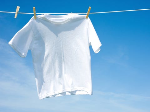 White shirt on clothes line