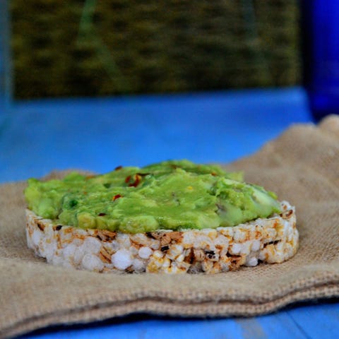 Flax-Guacamole with Rice Cakes Flax-Guacamole with Rice Cakes