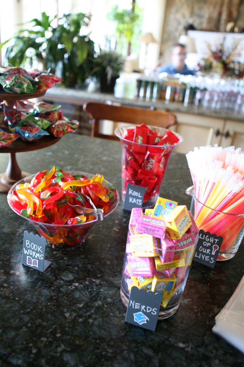 grad party candy bar ideas