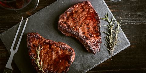 steaks from fresh meat