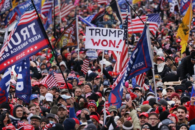 washington, dc   january 06 crowds arrive for the "stop the steal" rally on january 06, 2021 in washington, dc trump supporters gathered in the nation's capital today to protest the ratification of president elect joe biden's electoral college victory over president trump in the 2020 election photo by spencer plattgetty images