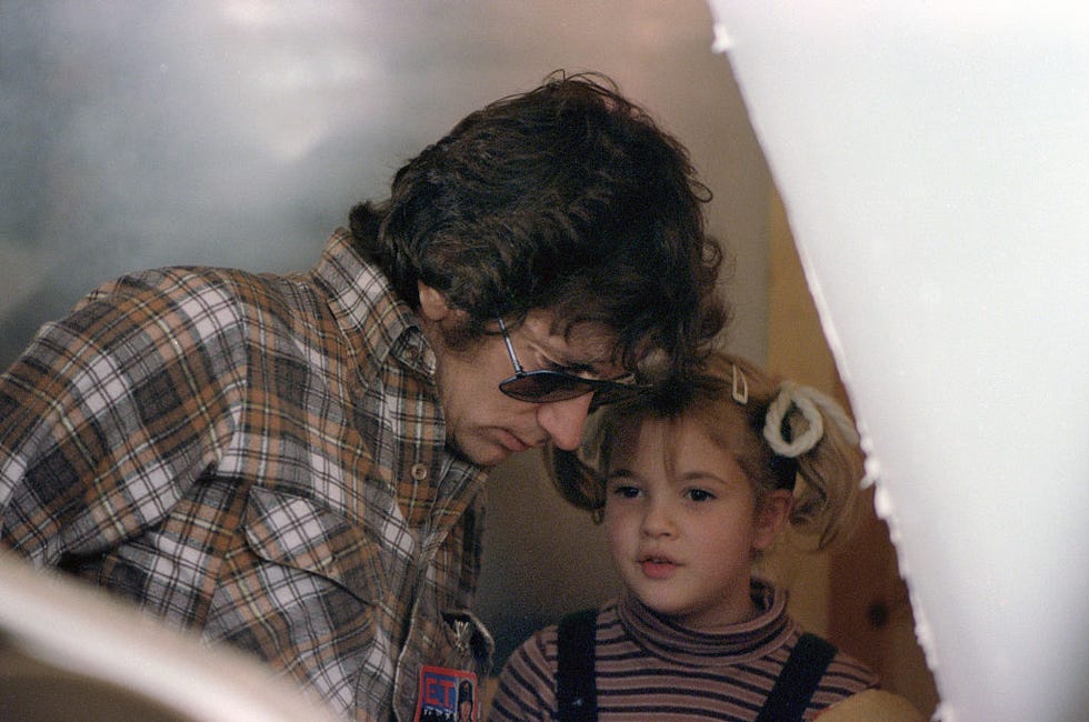 This image has an empty alt attribute; its file name is steven-spielberg-and-drew-barrymore-on-the-set-of-e-t-news-photo-1584642870.jpg