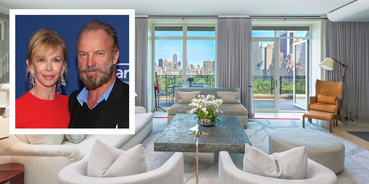 Inside NYC Apartments Sting And Trudie Styler New York City  Apartment  Sting 