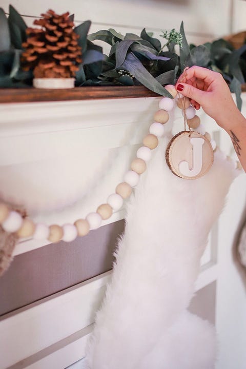 stocking tags diy christmas mantel decor