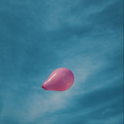 Sky, Blue, Pink, Red, Cloud, Daytime, Balloon, Atmosphere, Magenta, Sea, 