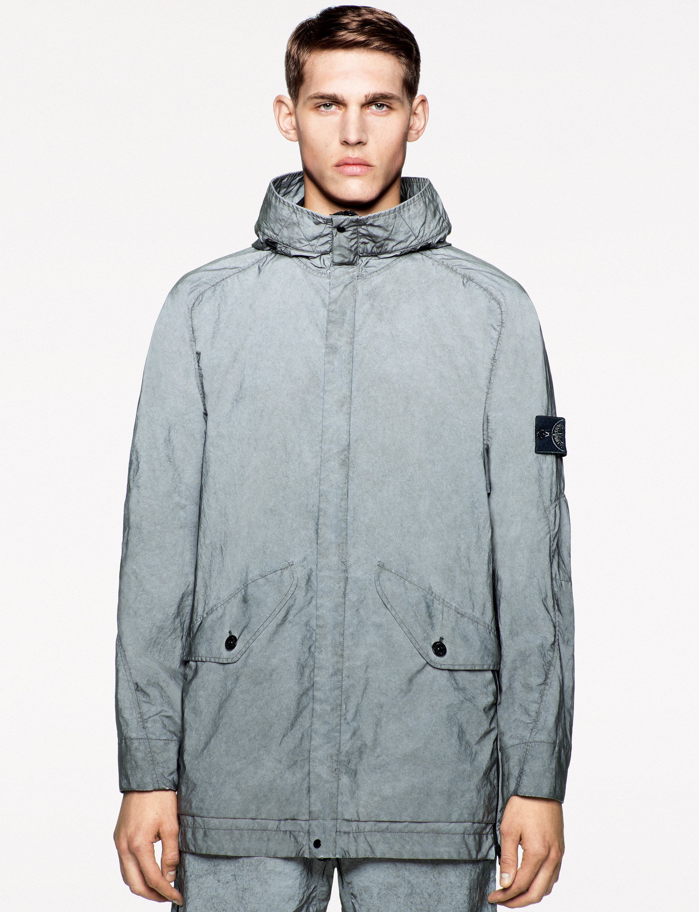 stone island jacket with earphones