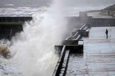 Storm Gareth Causes Heavy Wind, Rain And Waves Across Much Of The UK