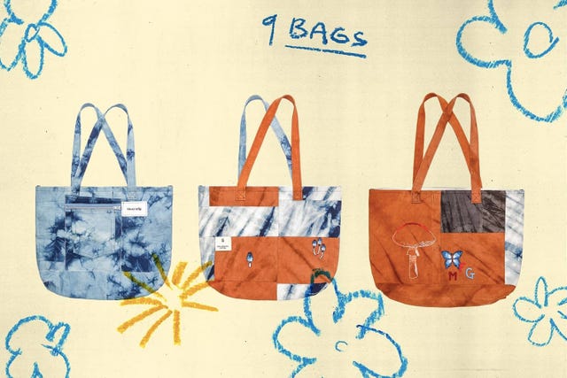 three tote bags
