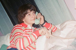 will byers talking on the phone  