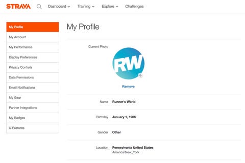 strava account settings