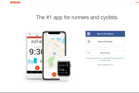 strava screenshot create account login