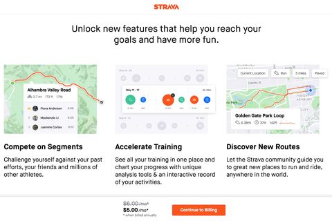 How To Use Strava To Track Your Runs And Rides (2021)  Strava subscription screen