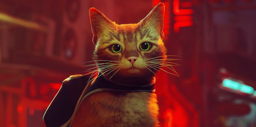 Screenshot of the main character, a stray cat for the newly anticipated game. Stray.