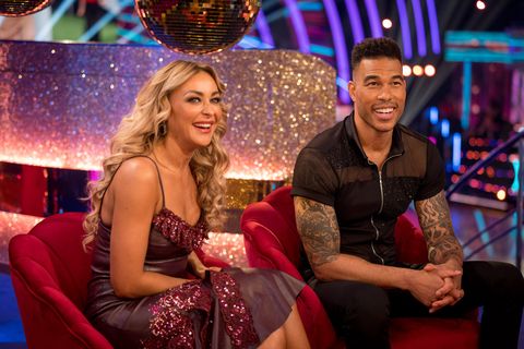 strictly come dancing 2020 jason bell and luba mushtuk sitting on the strictly set