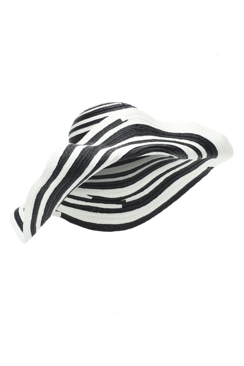 Striped straw hat